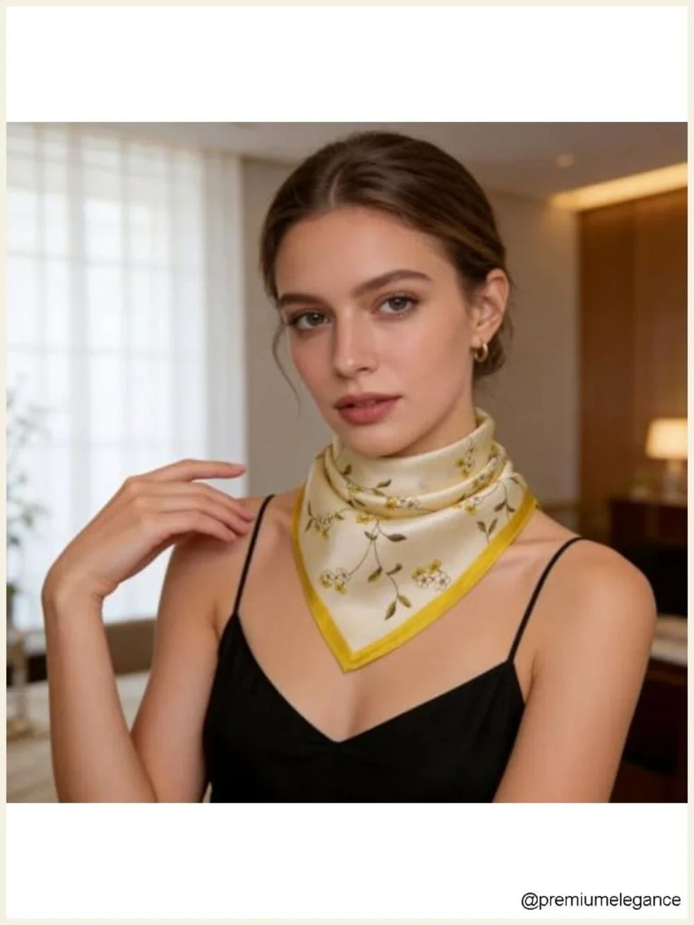 100% Mulberry Silk Square Scarf Lightweight Neck Scarf for Women Hair Scarf